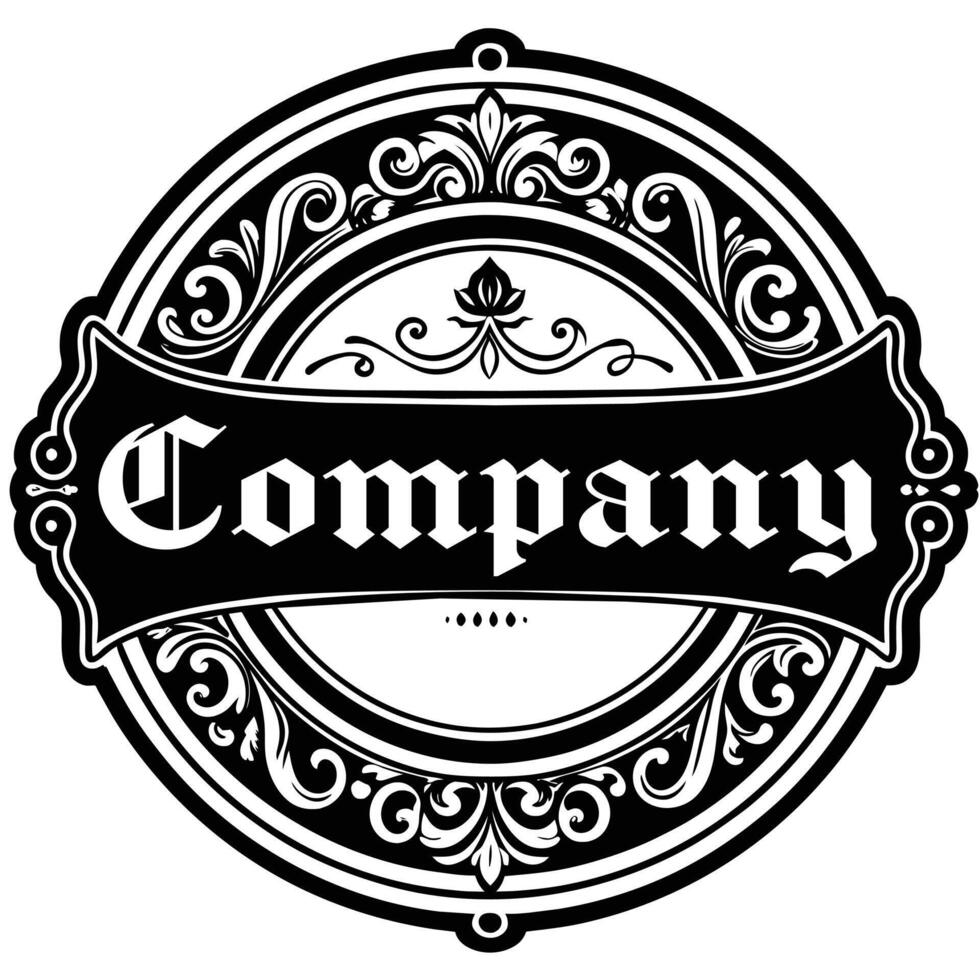luxury vintage victorian crest emblem vector