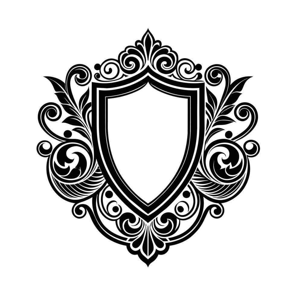 luxury vintage victorian crest emblem vector