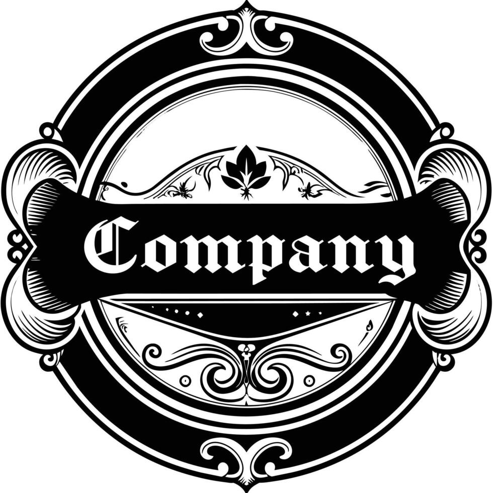 luxury vintage victorian crest emblem vector