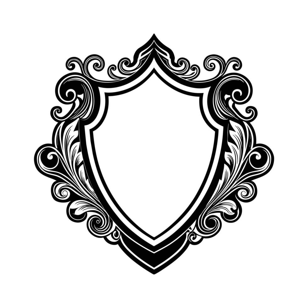 luxury vintage victorian crest emblem vector