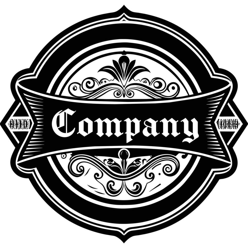 luxury vintage victorian crest emblem vector
