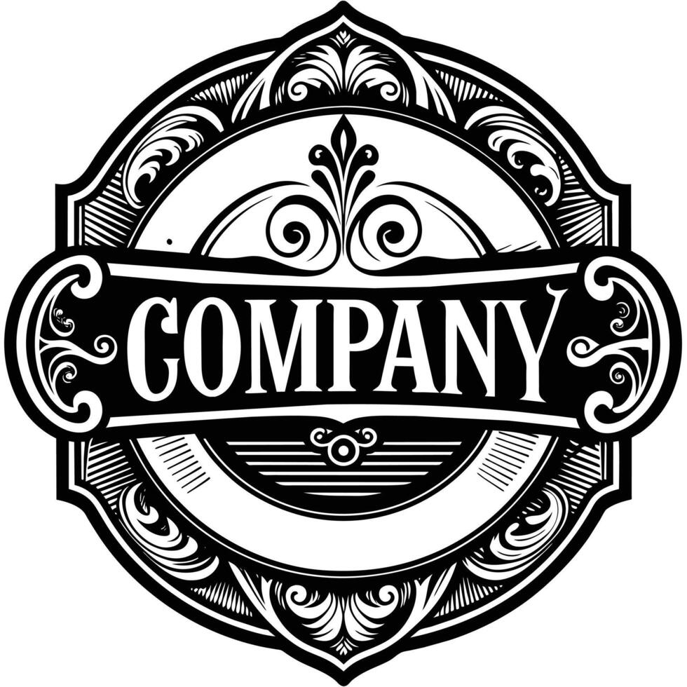 luxury vintage victorian crest emblem vector