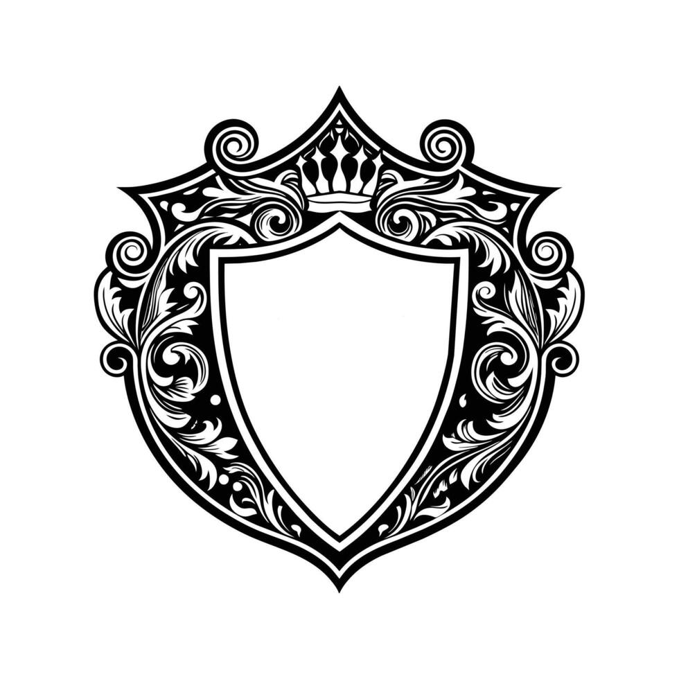 luxury vintage victorian crest emblem vector