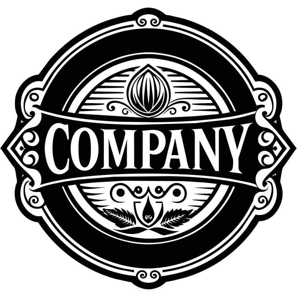 luxury vintage victorian crest emblem vector