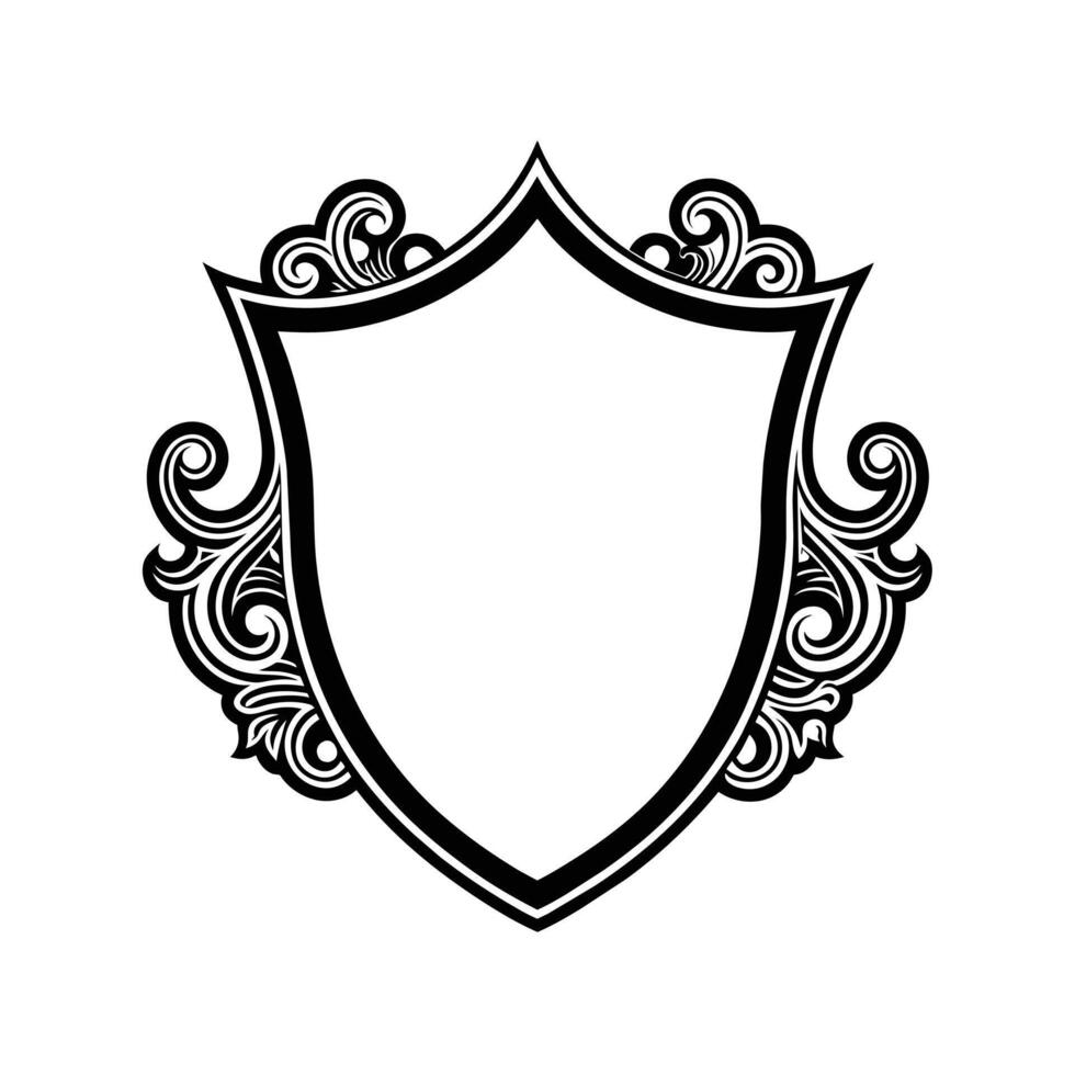 luxury vintage victorian crest emblem vector