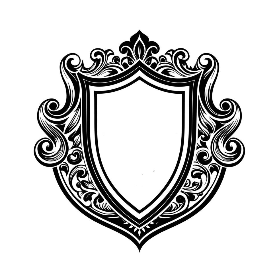 luxury vintage victorian crest emblem vector