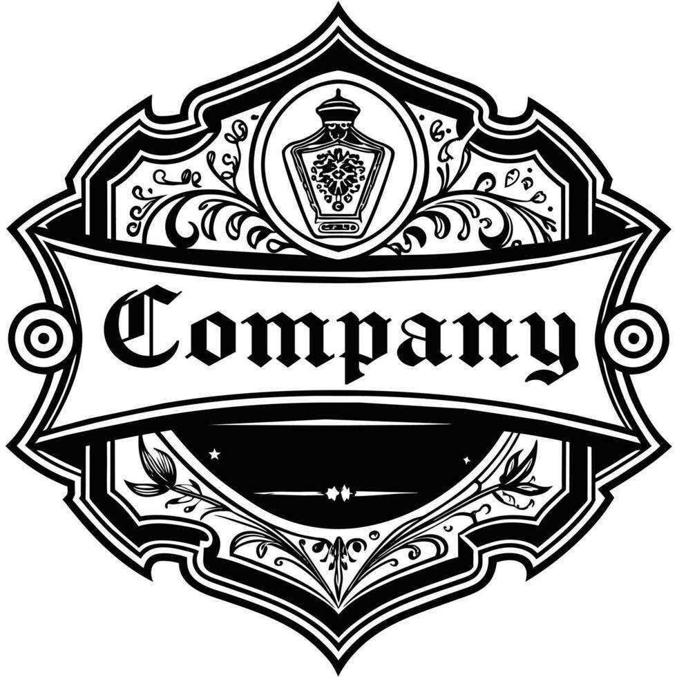 luxury vintage victorian crest emblem vector