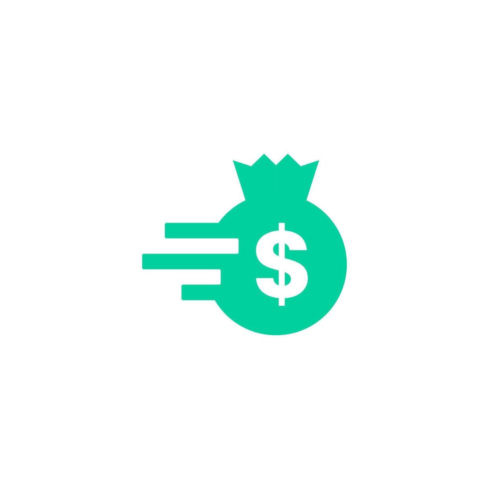 a green and white logo with a dollar sign vector