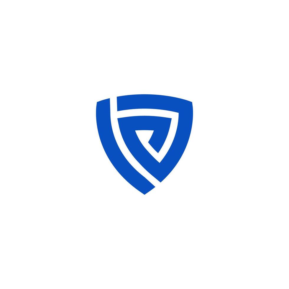 a blue shield logo with the letter d vector