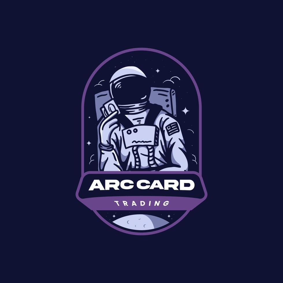 the logo for arc card trading vector