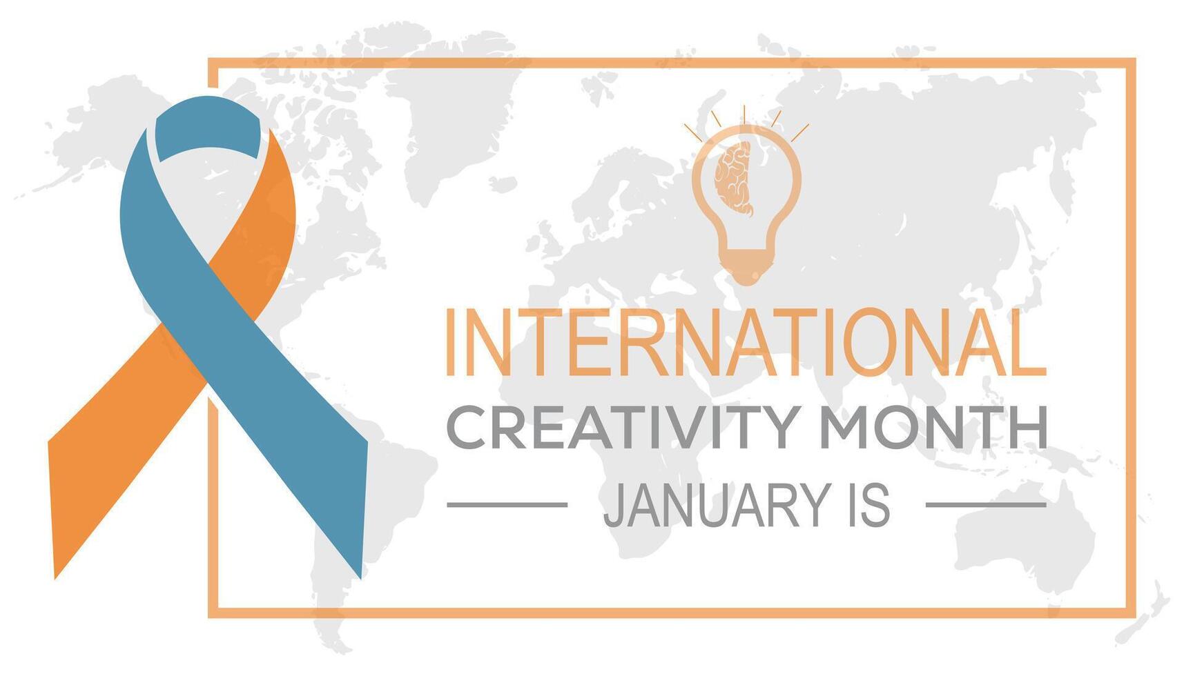 illustration on the theme of International Creativity Month observed each year during January.banner, Holiday, poster, card and background vector