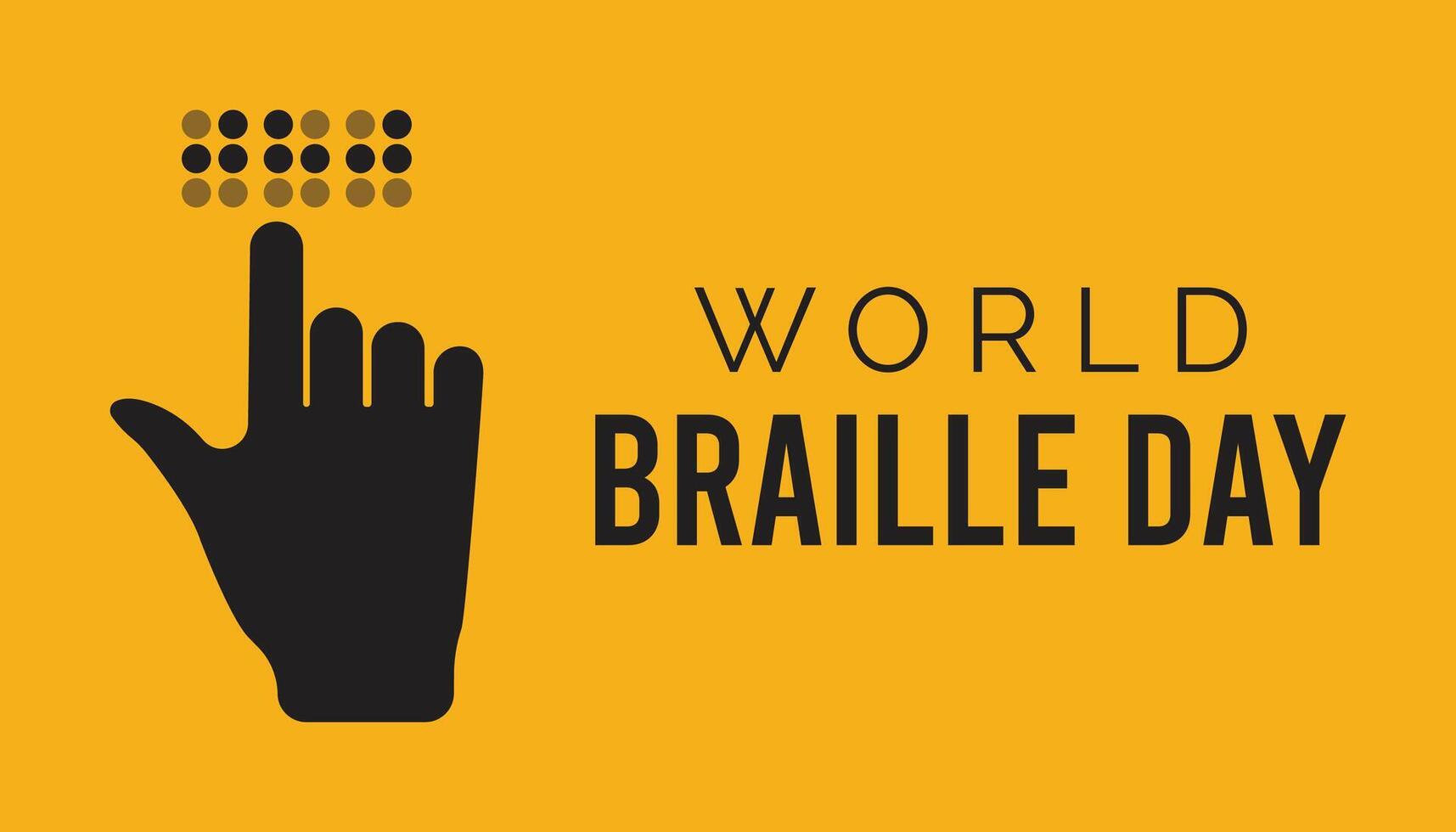 illustration on the theme of World Braille day observed each year during January.banner, Holiday, poster, card and background design. vector