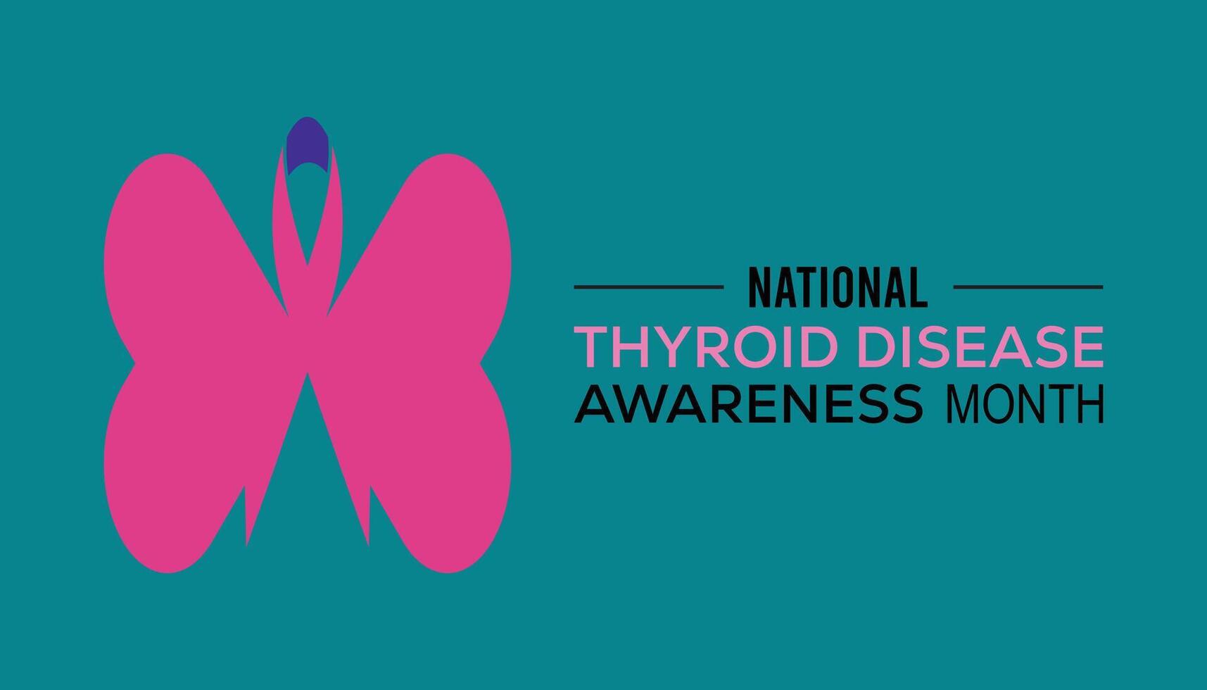 illustration on the theme of National Thyroid Disease awareness month observed each year during January.banner, Holiday, poster, card and background vector