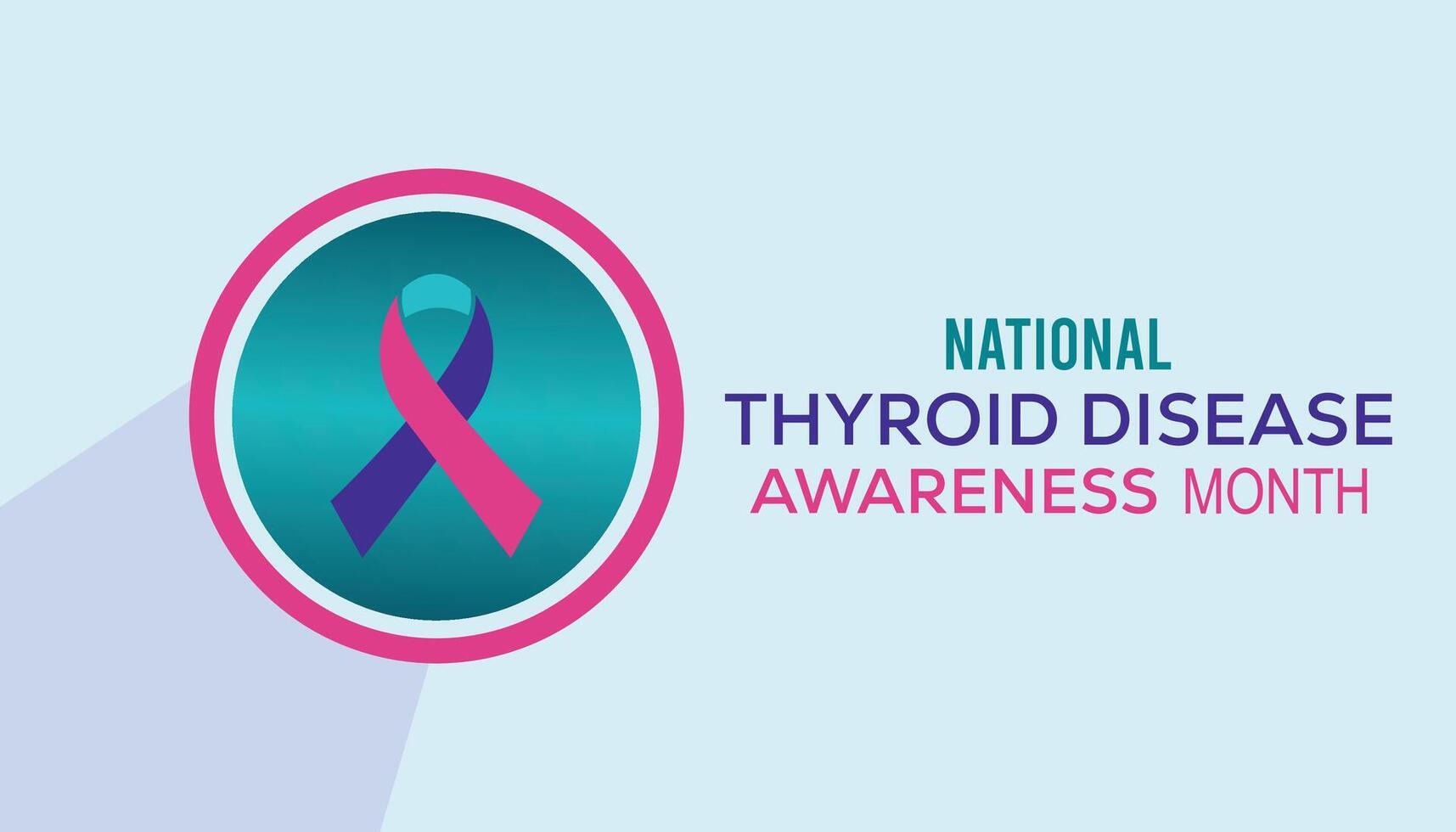 illustration on the theme of National Thyroid Disease awareness month observed each year during January.banner, Holiday, poster, card and background vector
