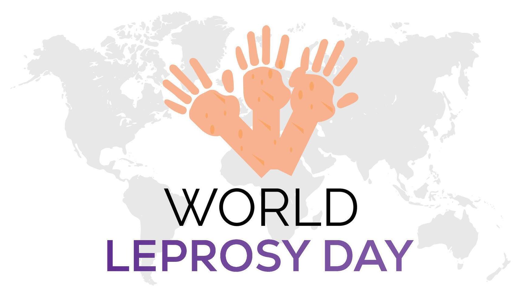 illustration on the theme ofWorld Leprosy day observed each year during January.banner, Holiday, poster, card and background design. vector
