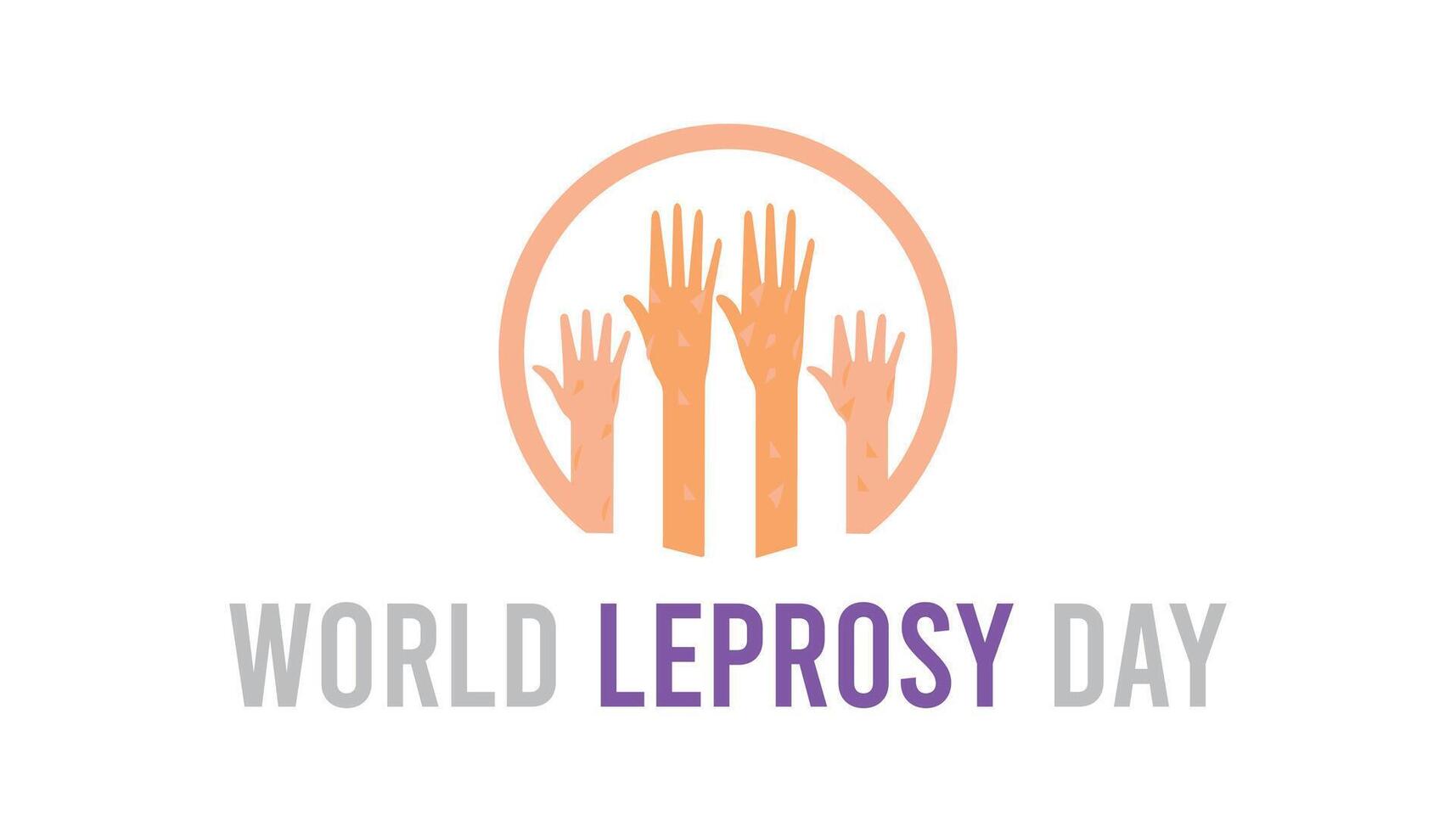 illustration on the theme ofWorld Leprosy day observed each year during January.banner, Holiday, poster, card and background design. vector
