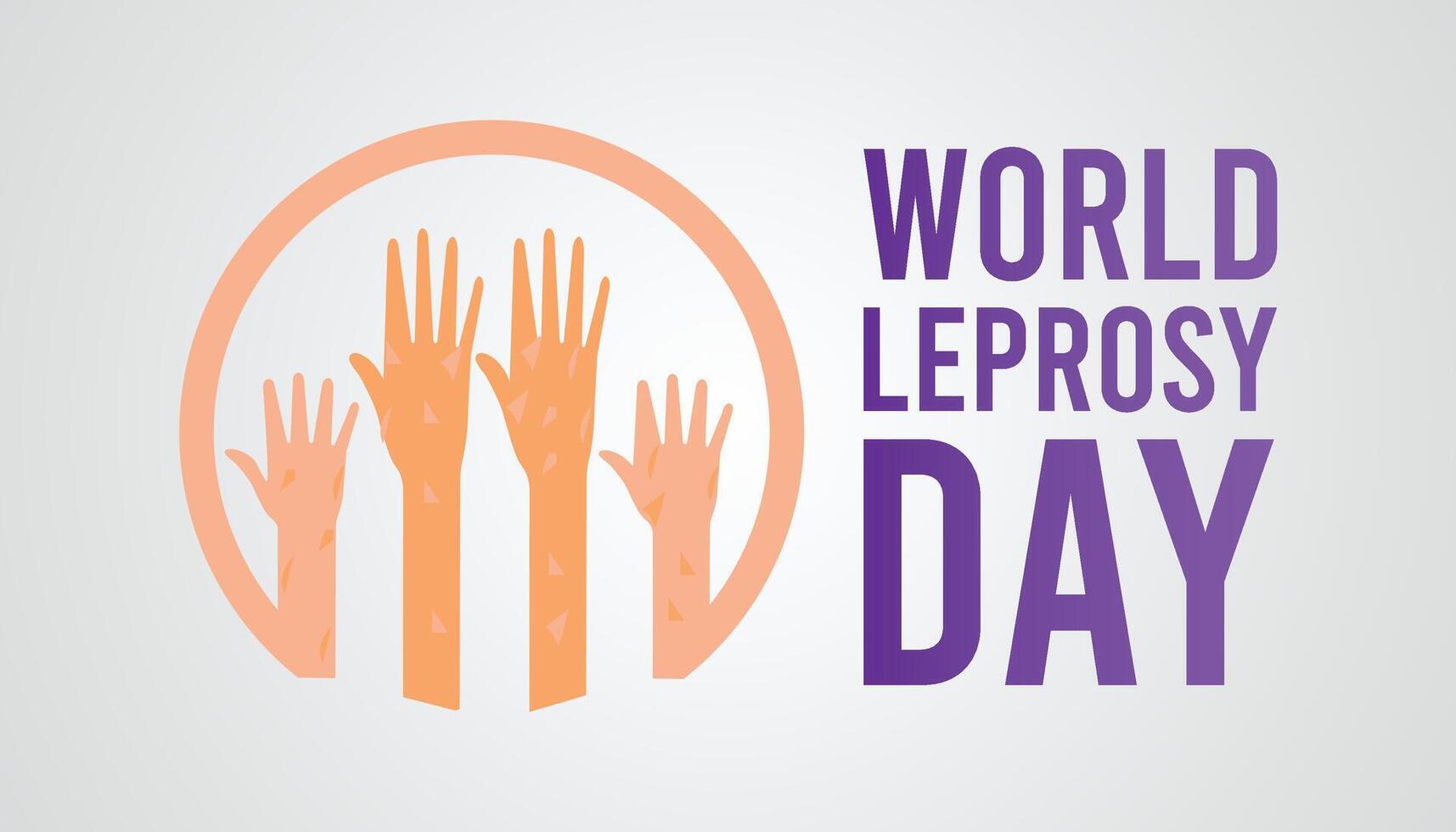 illustration on the theme ofWorld Leprosy day observed each year during January.banner, Holiday, poster, card and background design. vector