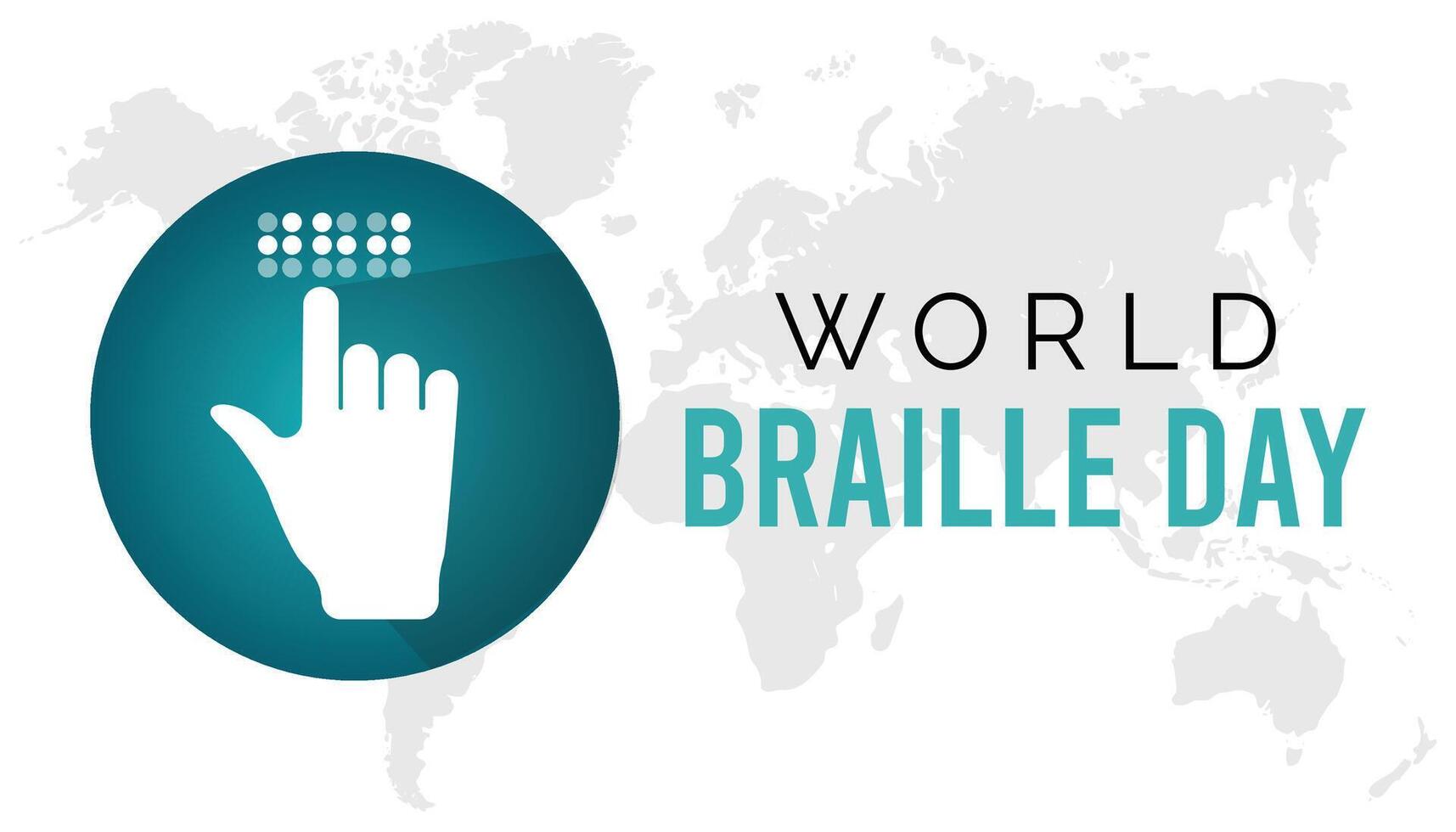 illustration on the theme of World Braille day observed each year during January.banner, Holiday, poster, card and background design. vector