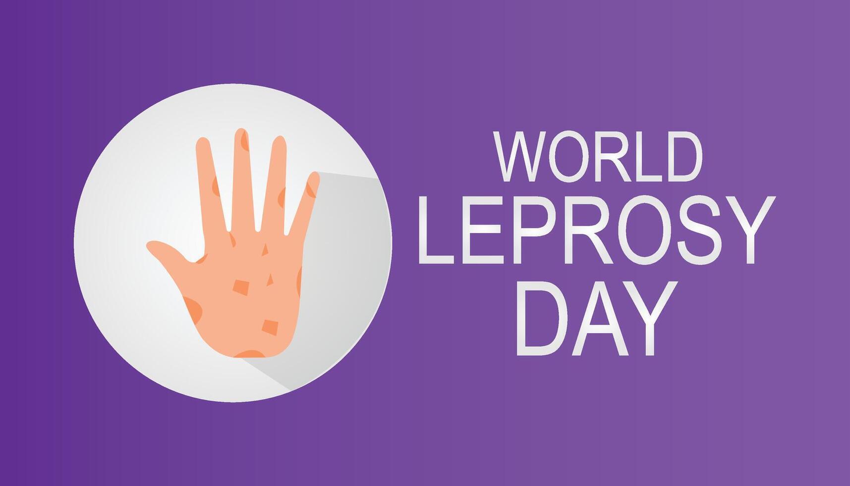 illustration on the theme ofWorld Leprosy day observed each year during January.banner, Holiday, poster, card and background design. vector