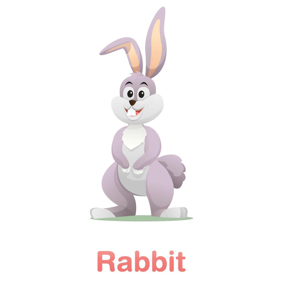 Rabbit cartoon icon. Illustration for web and mobile design. vector