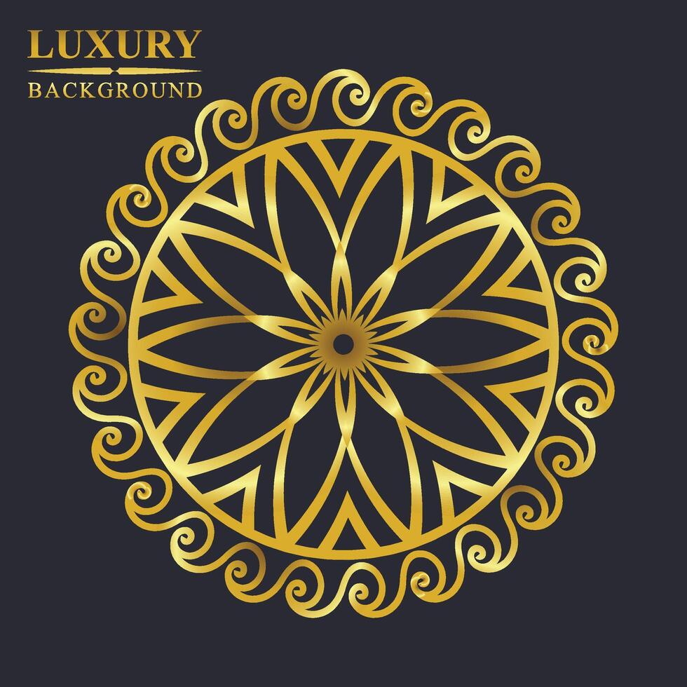 luxury mandala background with golden arabesque pattern. Arabic Islamic East style. Ramadan style. vector