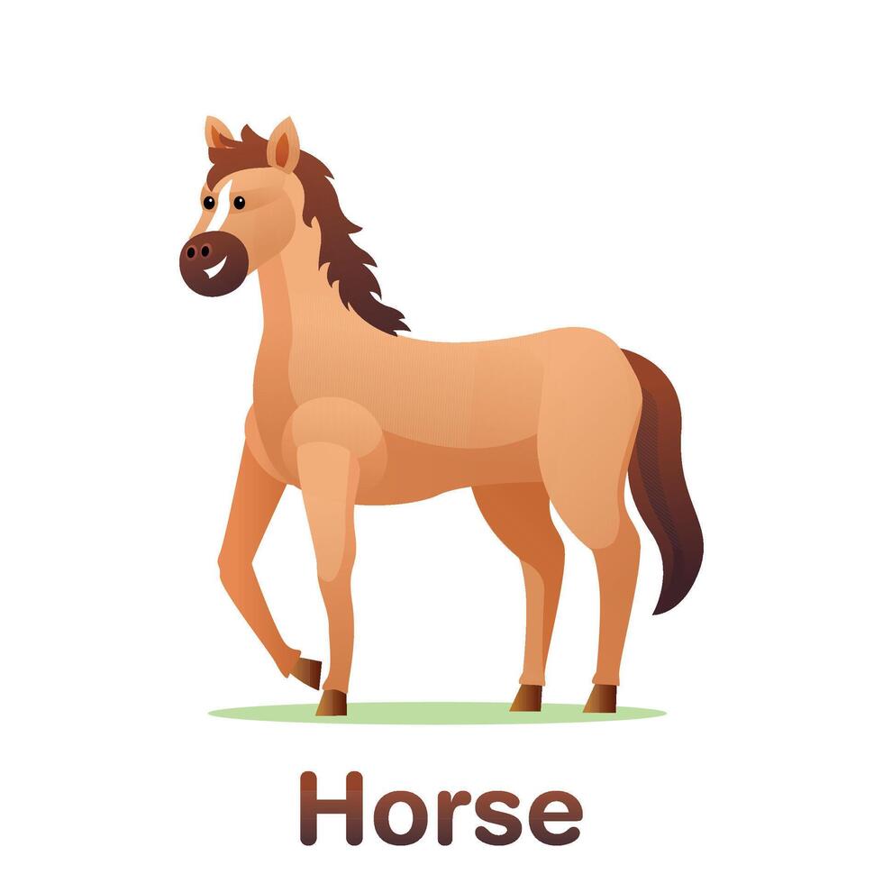 Horse icon. Isometric illustration of horse icon for web vector