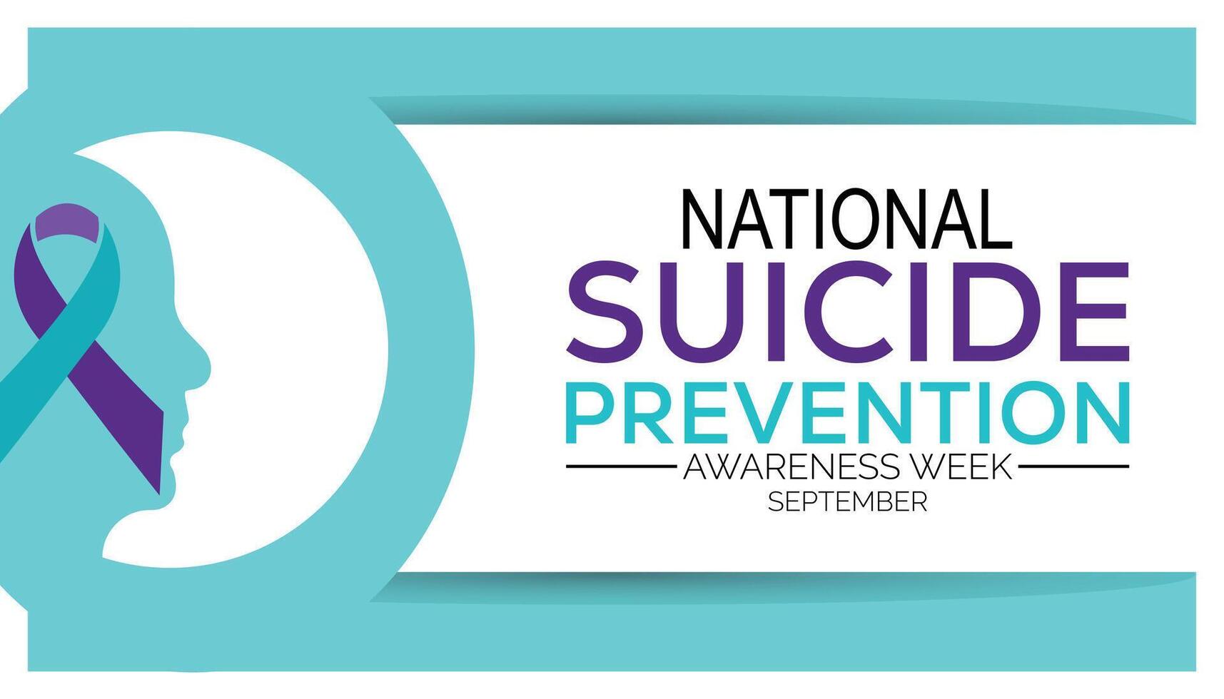 illustration on the theme of National suicide prevention week observed each year during September banner, poster, card and background vector