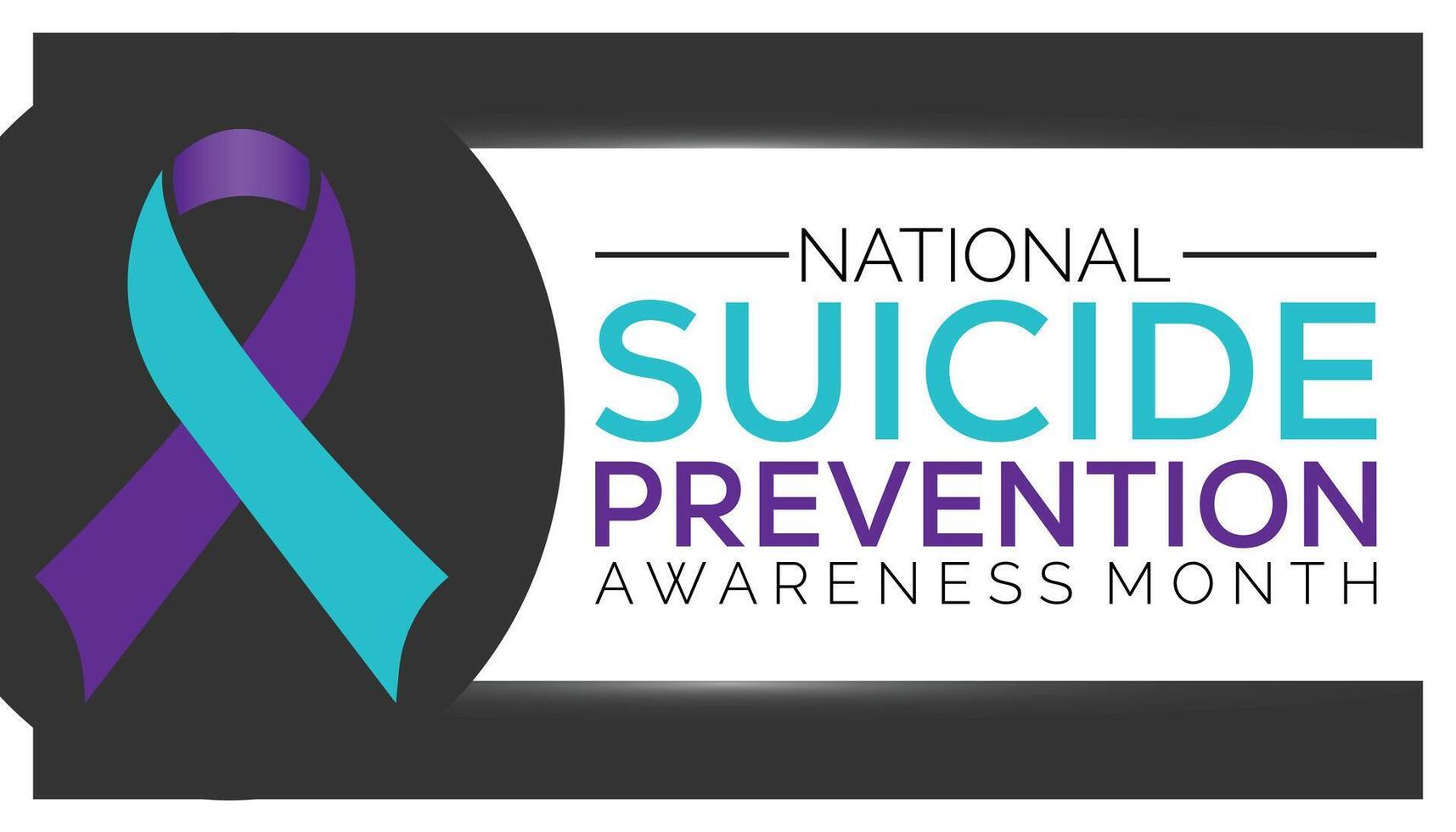 illustration on the theme of National suicide prevention month observed each year during September banner, Holiday, poster, card and vector
