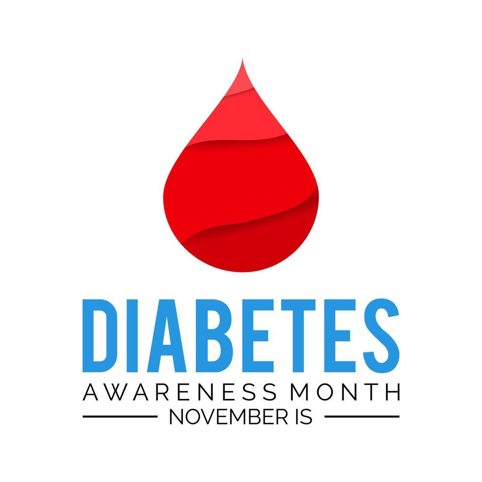 illustration on the theme of National Diabetes Month is observed every year in during November. vector