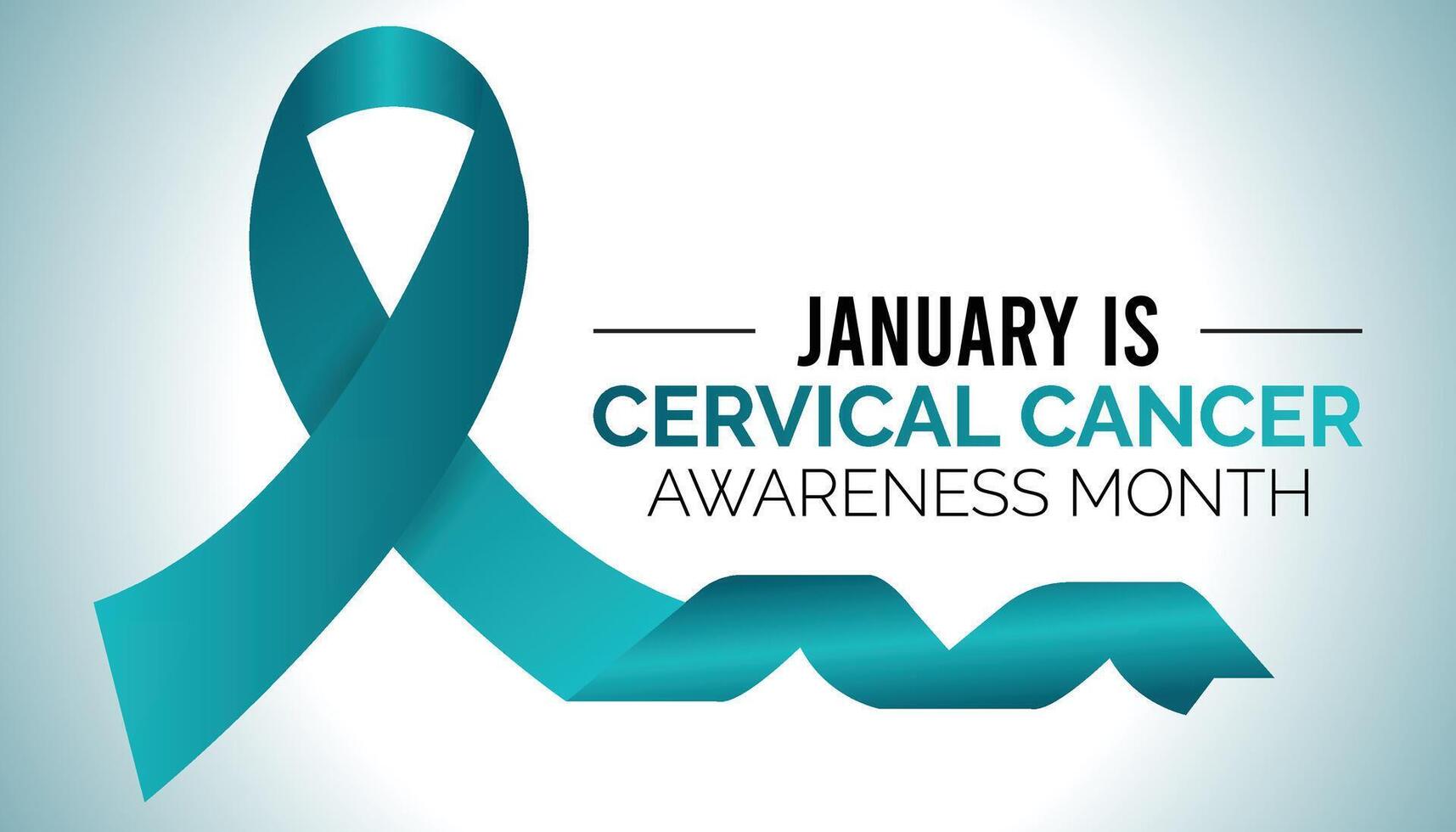illustration on the theme of Cervical Cancer awareness month observed each year during January.banner, Holiday, poster, card and background vector