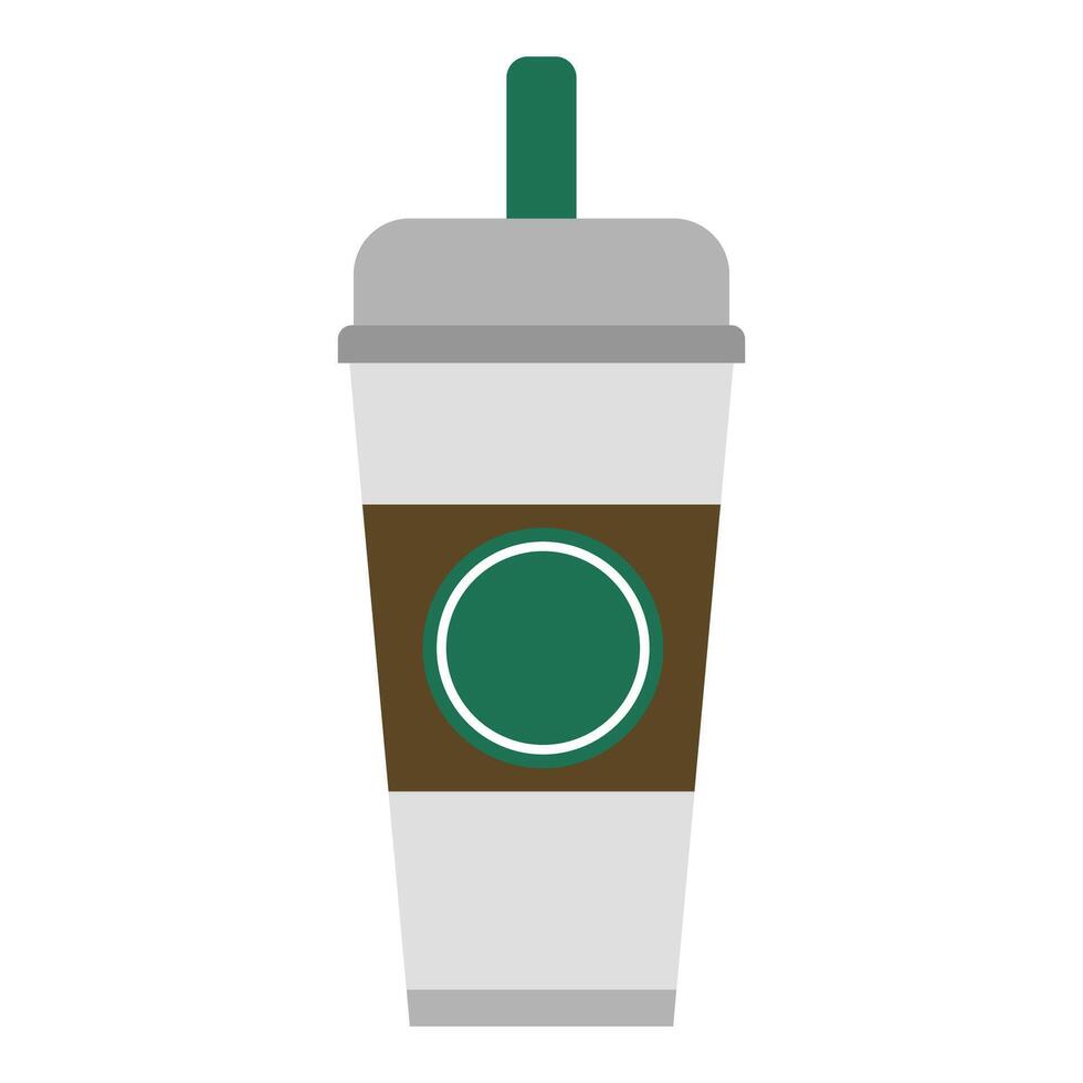 green tea cup with a lid vector