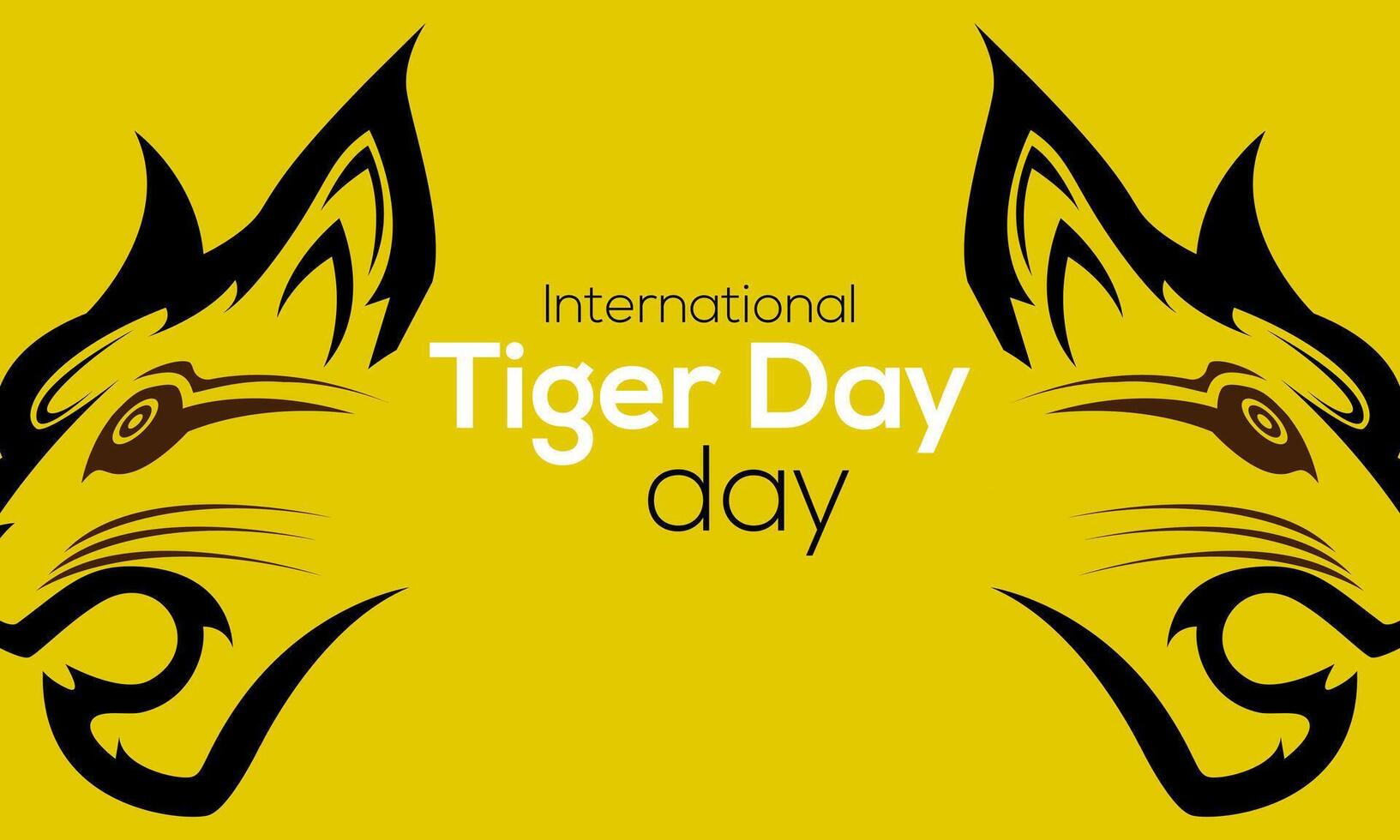 International Tiger day is observed .every year on July 26.banner design template illustration background design. vector