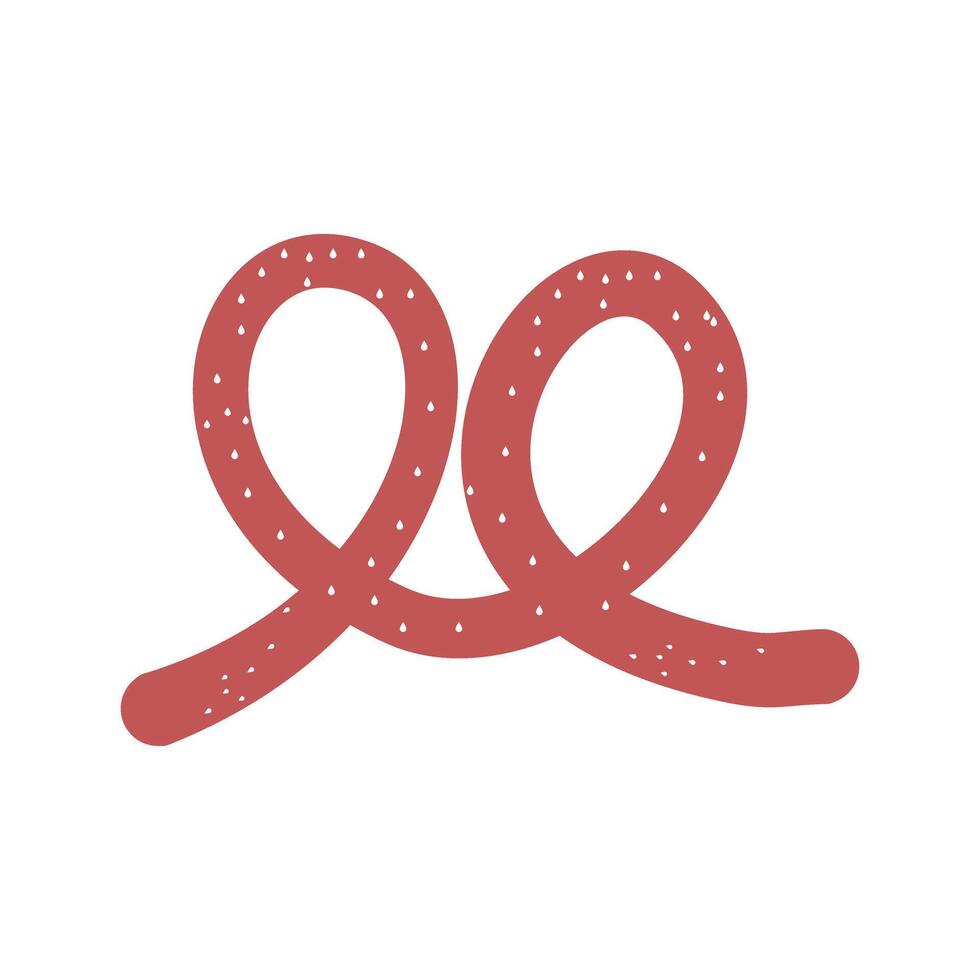 Pretzel bread icon vector
