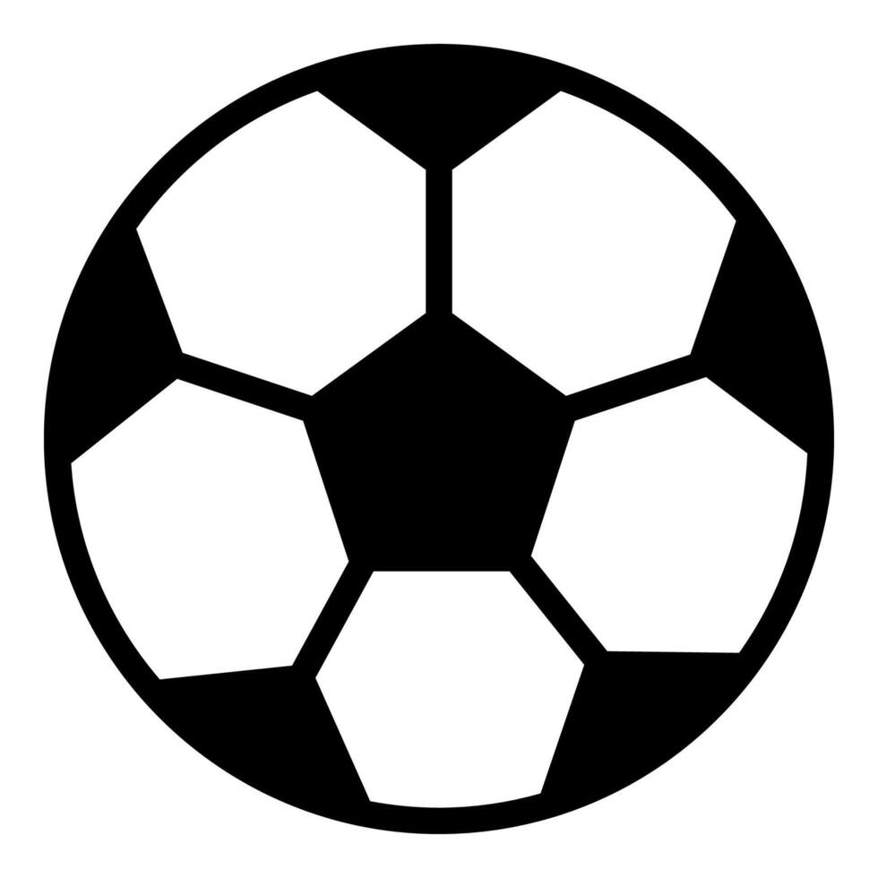 soccer ball icon or logo illustration outline black style vector