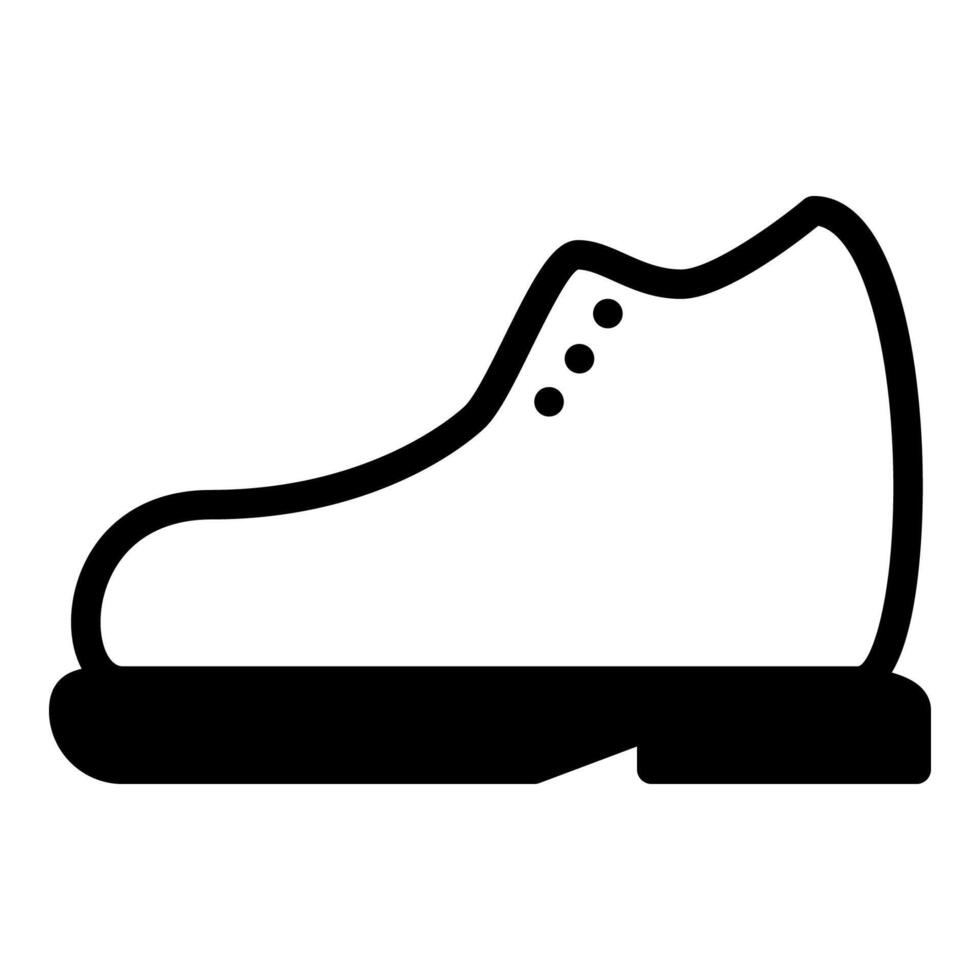 shoe icon or logo illustration outline black style vector