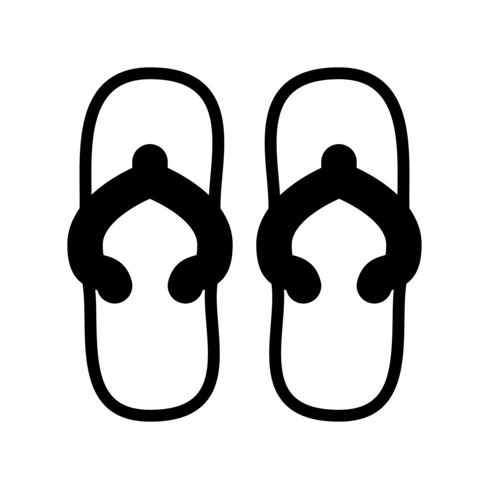 Sandal icon or logo illustration style vector