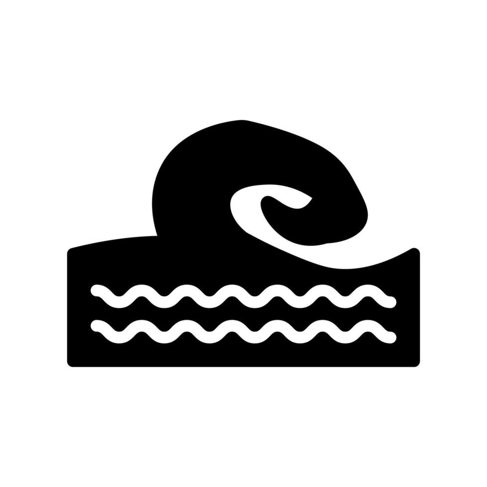 Wave icon or logo illustration style vector
