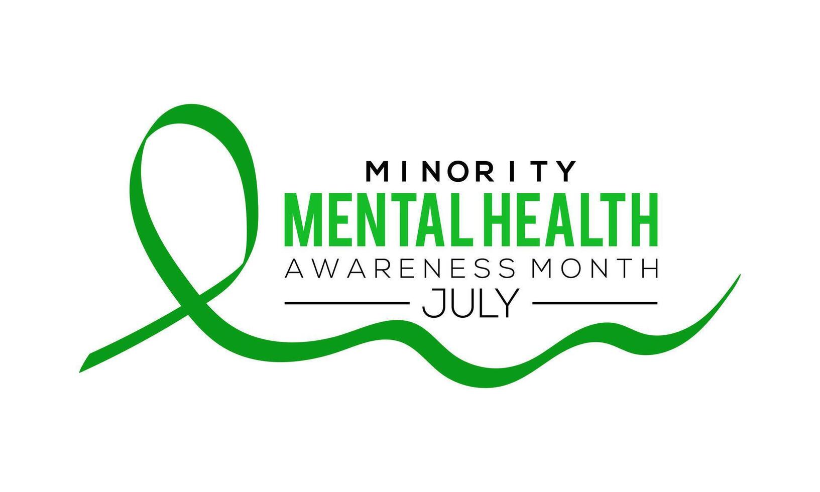 National Minority Mental Health Awareness Month observed every year in July. Template for background, banner, card, poster with text inscription. vector