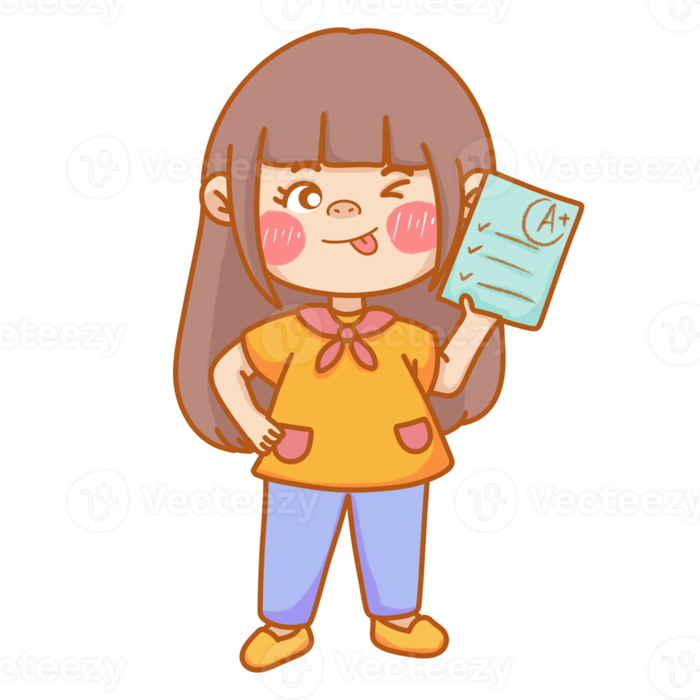 Student on their first day of school png