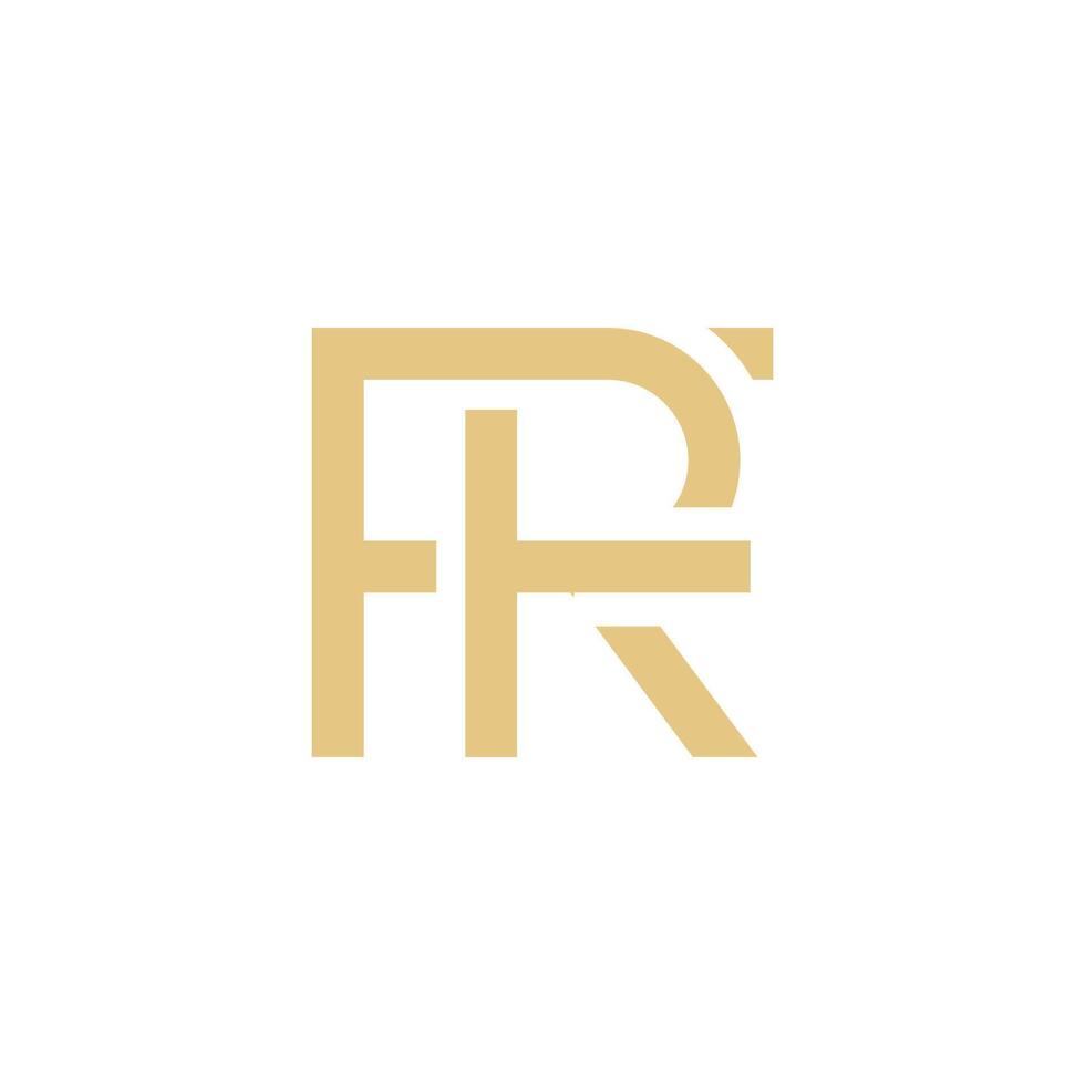 the letter r is in gold on a white background vector