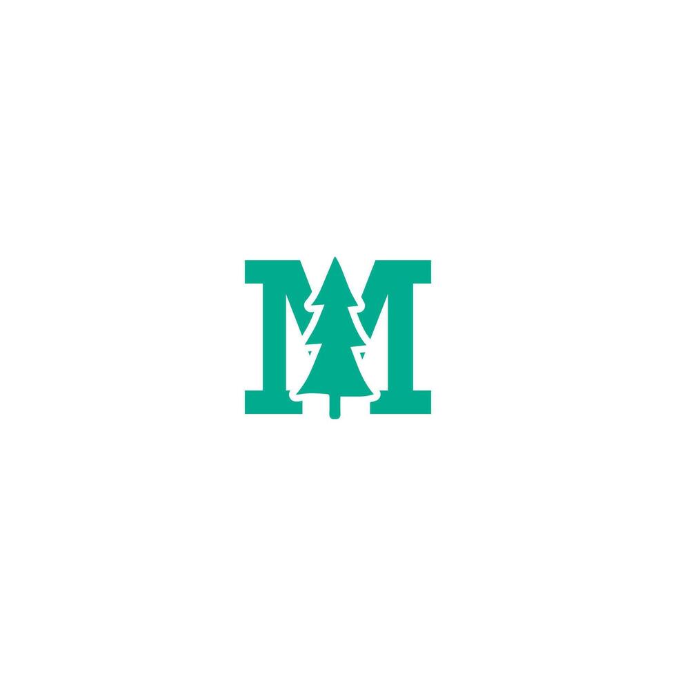 a green and white logo with a tree in the middle vector