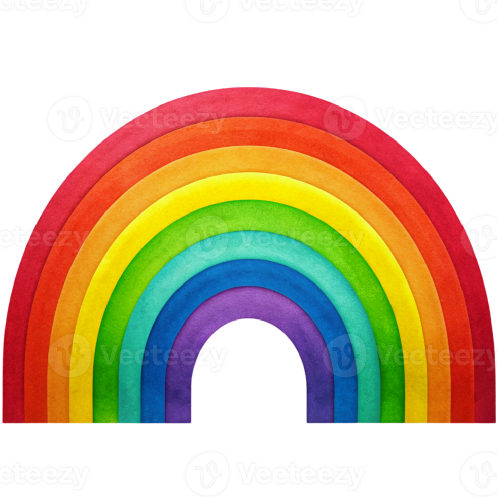 A multicolored semicircular arc mimics the traditional spectrum png