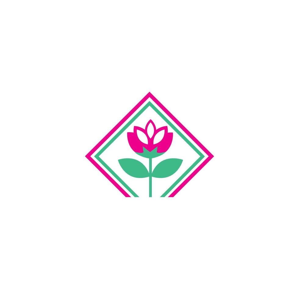 Clover flower logo. Template with a nice clover flower -Trifolium pratense vector