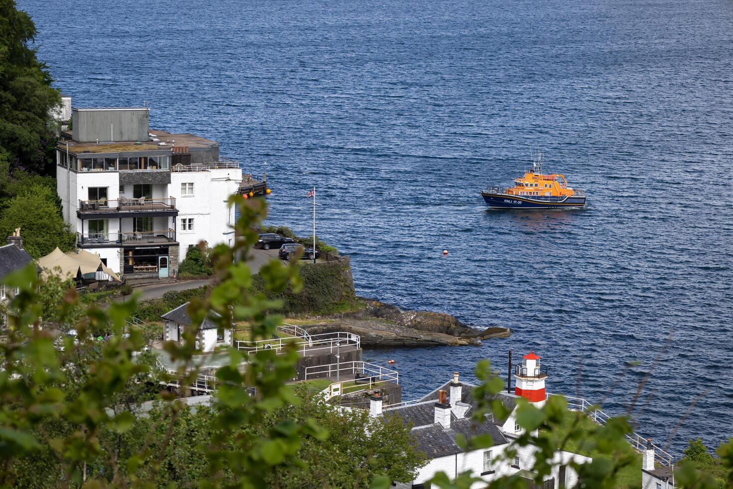 CRINAN, ARGYLL and BUTE, SCOTLAND, UK, MAY 30. View of the lifeboat at Crinan in Argyll and Bute, Scotland on May 30, 2024 photo
