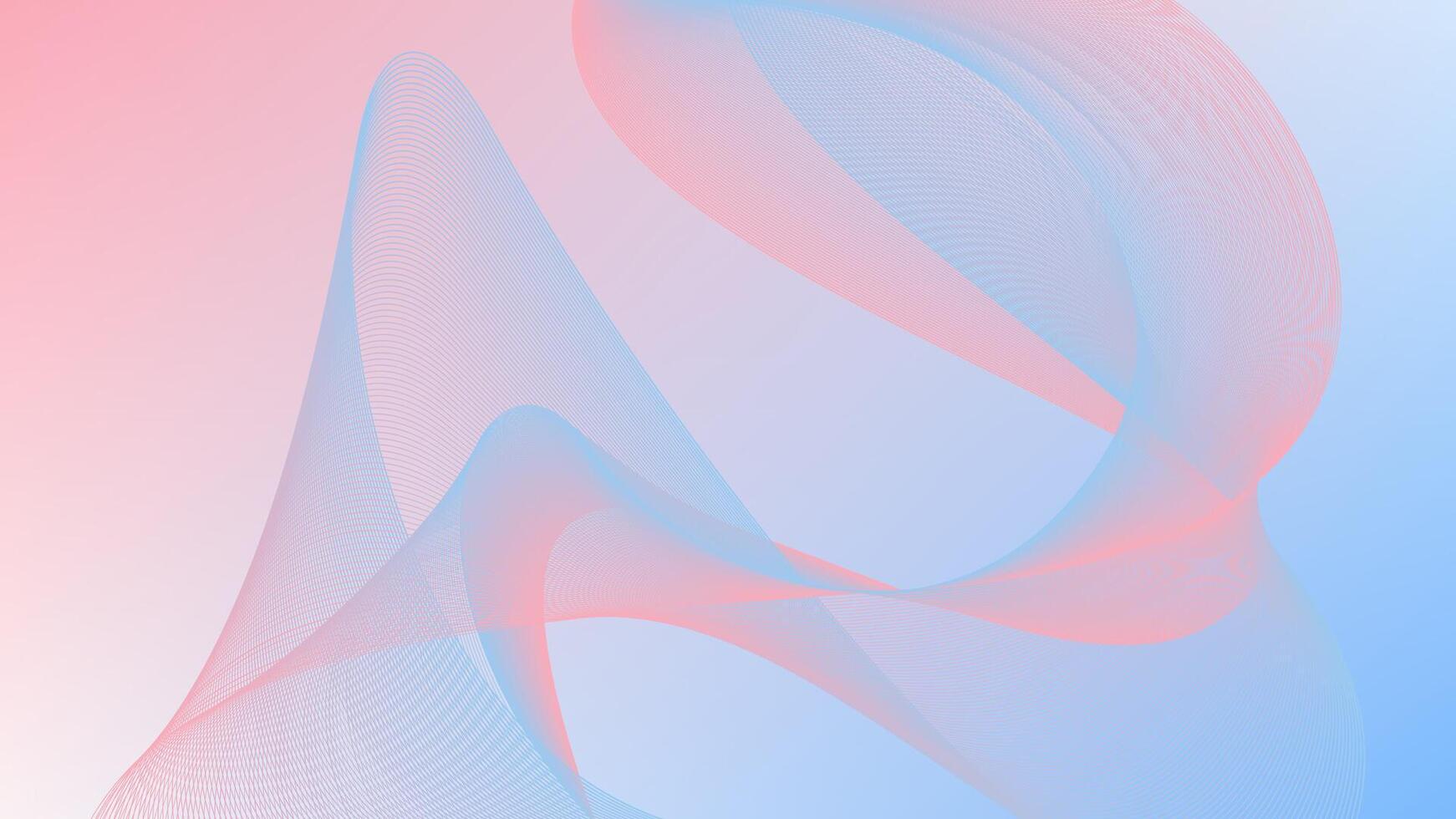 Horizontal Light Abstract Background with Dynamic Waves and Modern Purple Blue Gradient vector