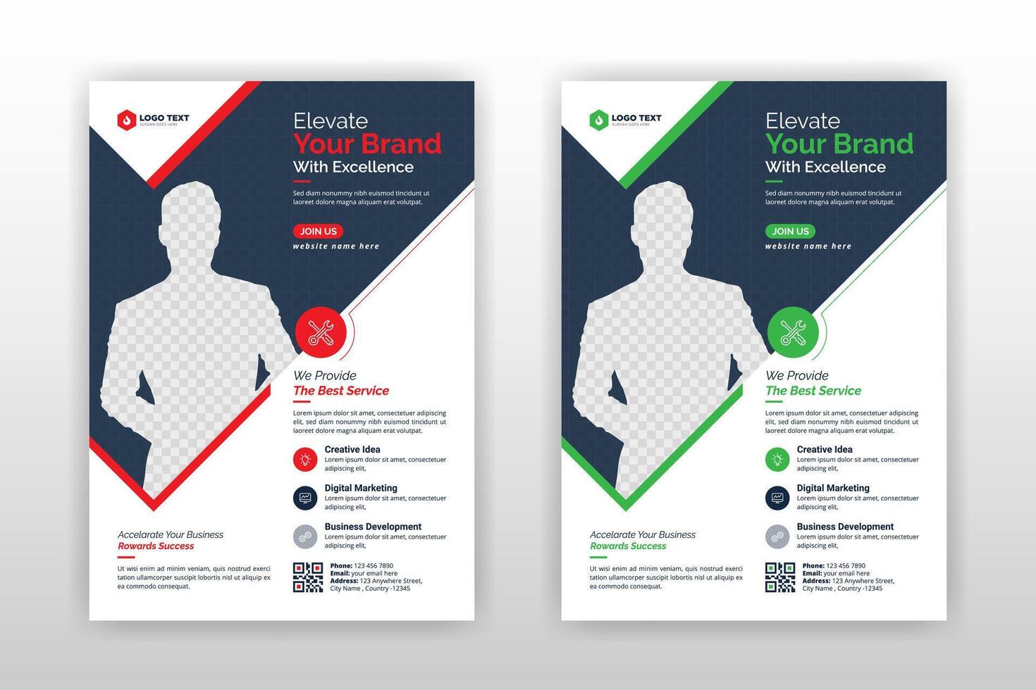 Corporate Business Flyer poster pamphlet brochure cover design layout template vector