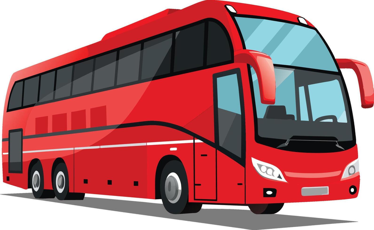 Tourliner bus on the road- vector