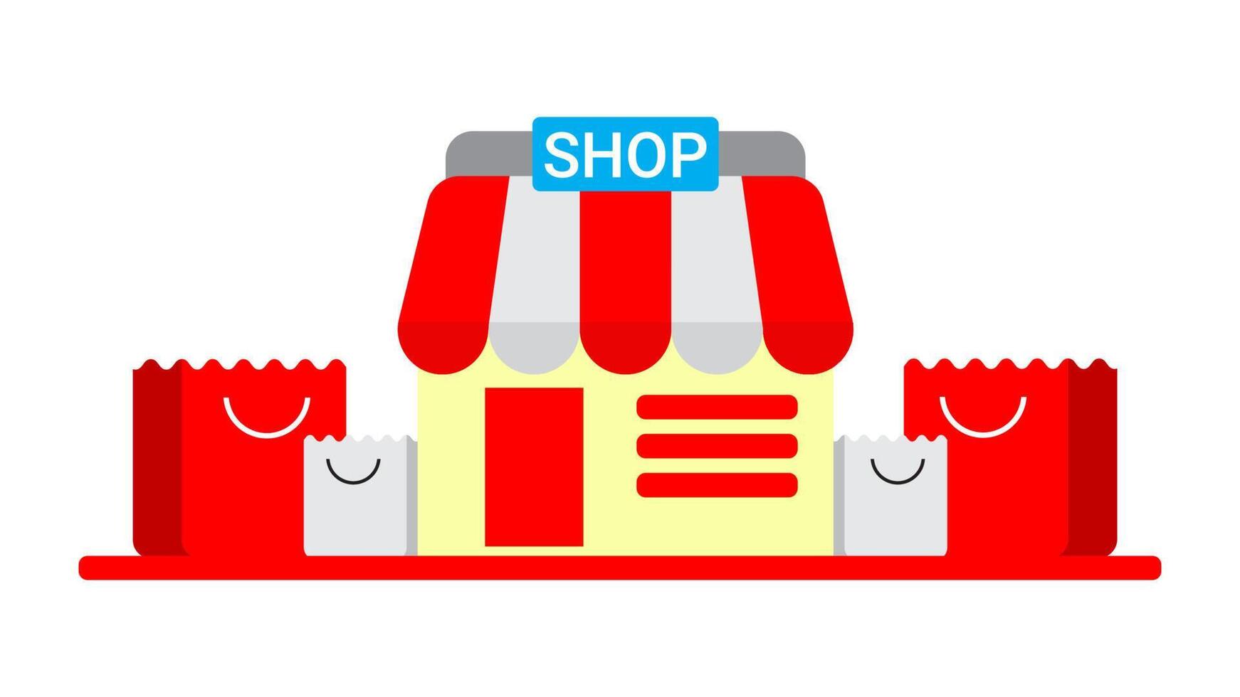 Shopping concept icon design flat style vector
