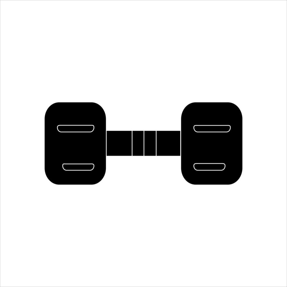 Simple Barbell silhouette vector