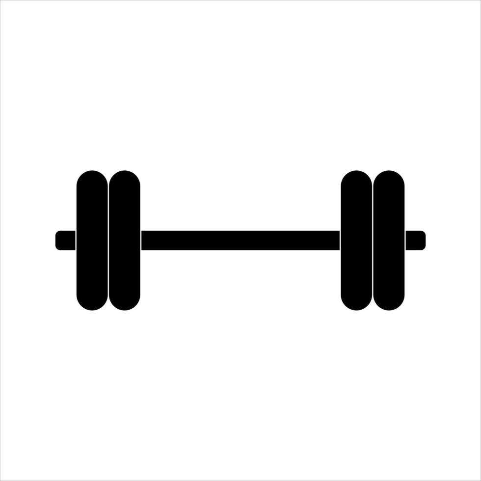 Simple Barbell silhouette vector